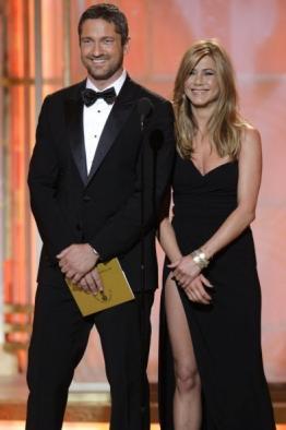 Jennifer Aniston and Gerard Butler at the 67th Golden Globes